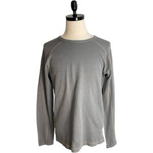 Agave Denim Flat Back Slub Thermal Tee T-Shirt Gray